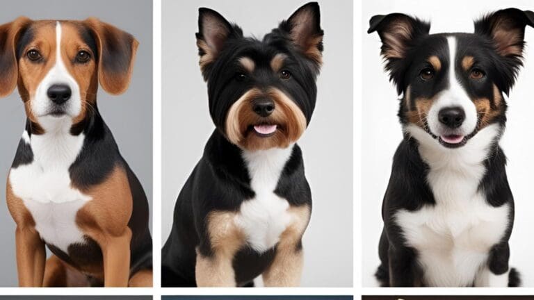 Perros de diferentes razas con corte de pelo profesional según su tipo de pelaje.
