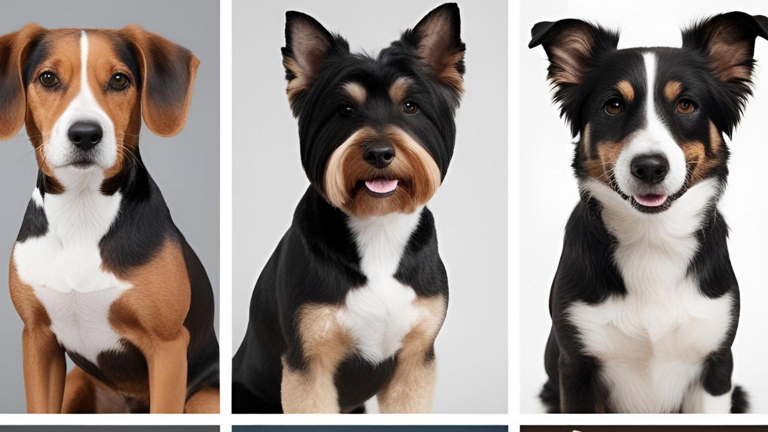 Perros de diferentes razas con corte de pelo profesional según su tipo de pelaje.