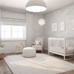 Ejemplo de decoración con ilustraciones habitaciones infantiles en tonos suaves