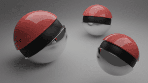 Muestra de pokebolas de tienda Pokémon especializada