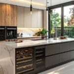 Cocina moderna abierta y cerrada con diseño funcional y reforma actual en Barcelona