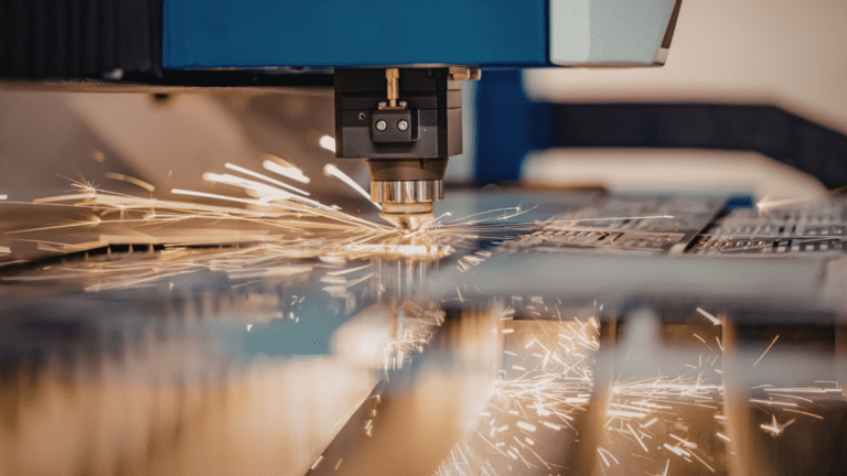 Ejemplo visual de servicio de limpieza profesional en una fábrica sostenible