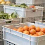 Transporte de frutas y verduras en cajas reutilizables para reducir costes y desperdicio