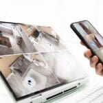 Sistemas de videovigilancia monitorizados desde portátil y móvil en vivienda moderna