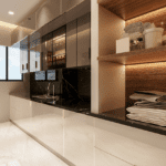 Diseño arquitectónico moderno en vivienda mediterránea con luz natural.