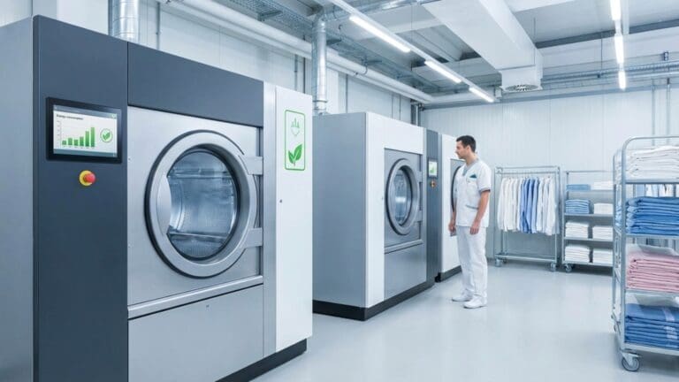 ¿Qué es la maquinaria industrial de última generación para el cuidado de la ropa y el ahorro de energía?