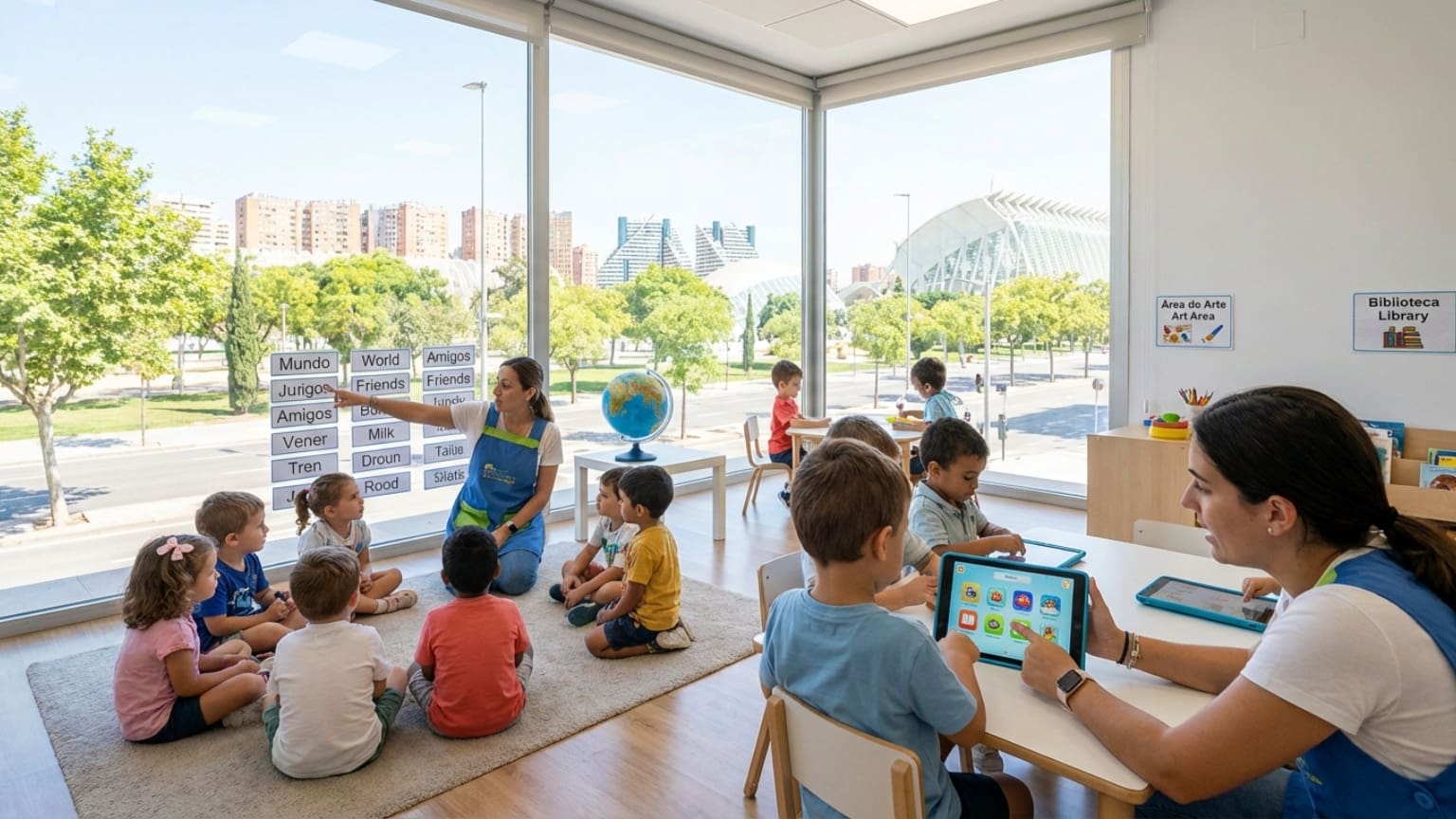 ¿Cómo influye la escuela infantil bilingüe en el desarrollo de los niños en Valencia?