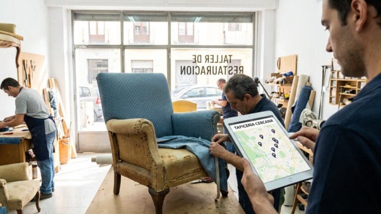 ¿Cómo encontrar tapicería cerca de mi ubicación para restaurar muebles?