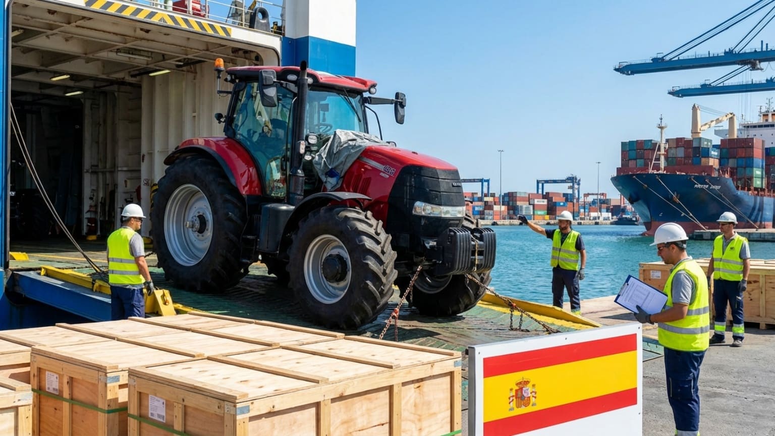 ¿Cómo se organiza el envío de maquinaria agrícola a España de forma segura?