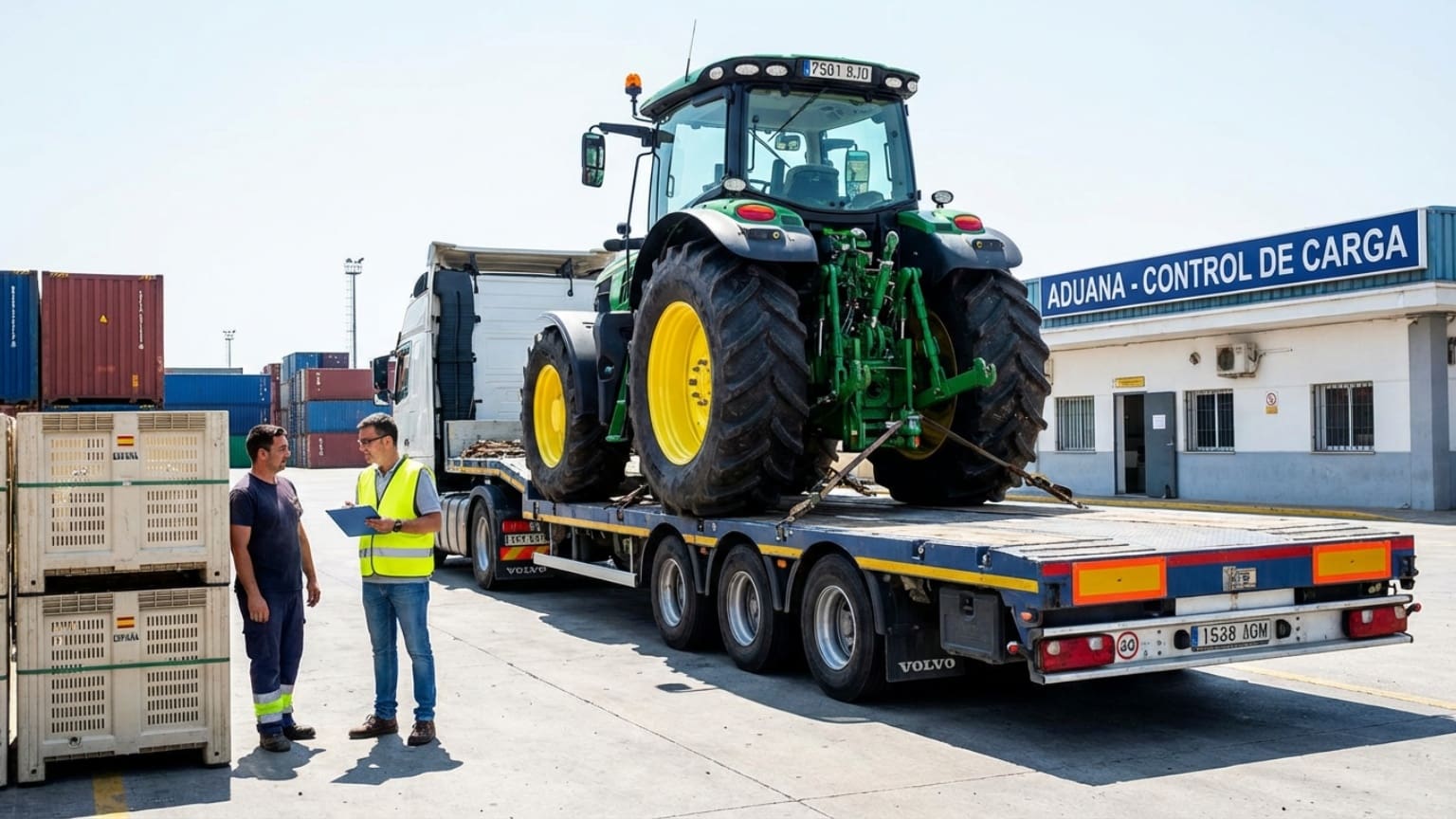 ¿Cómo se organiza el envío de maquinaria agrícola a España?