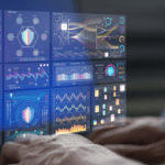 ERP para pymes mostrando panel de gestión empresarial en ordenador portátil.