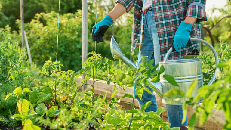 Productos y herramientas disponibles en una agrotienda para campo y jardín.