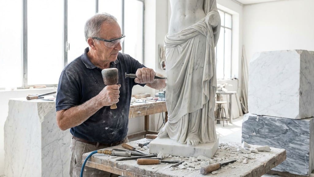 ¿Qué es un artista de mármol y cuál es su trabajo?