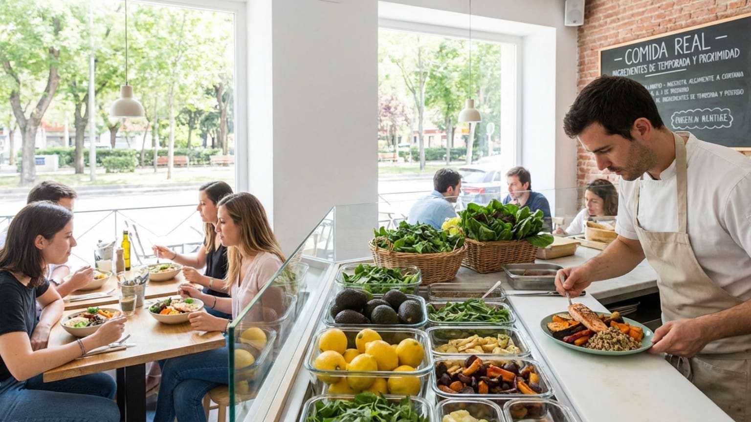 ¿Qué es un restaurante saludable en Madrid y la comida real?