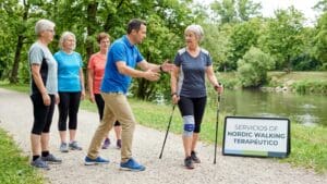 ¿Qué son los servicios de nordic walking terapéutico?