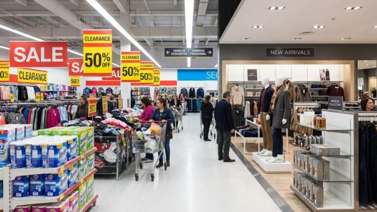 ¿Cuál es la diferencia entre una tienda de descuentos y un comercio tradicional?