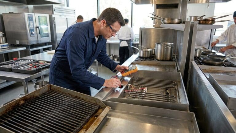 ¿Qué causa las averías en la reparación de parrillas y planchas industriales?