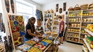 ¿Qué se puede encontrar en una tienda de productos africanos?