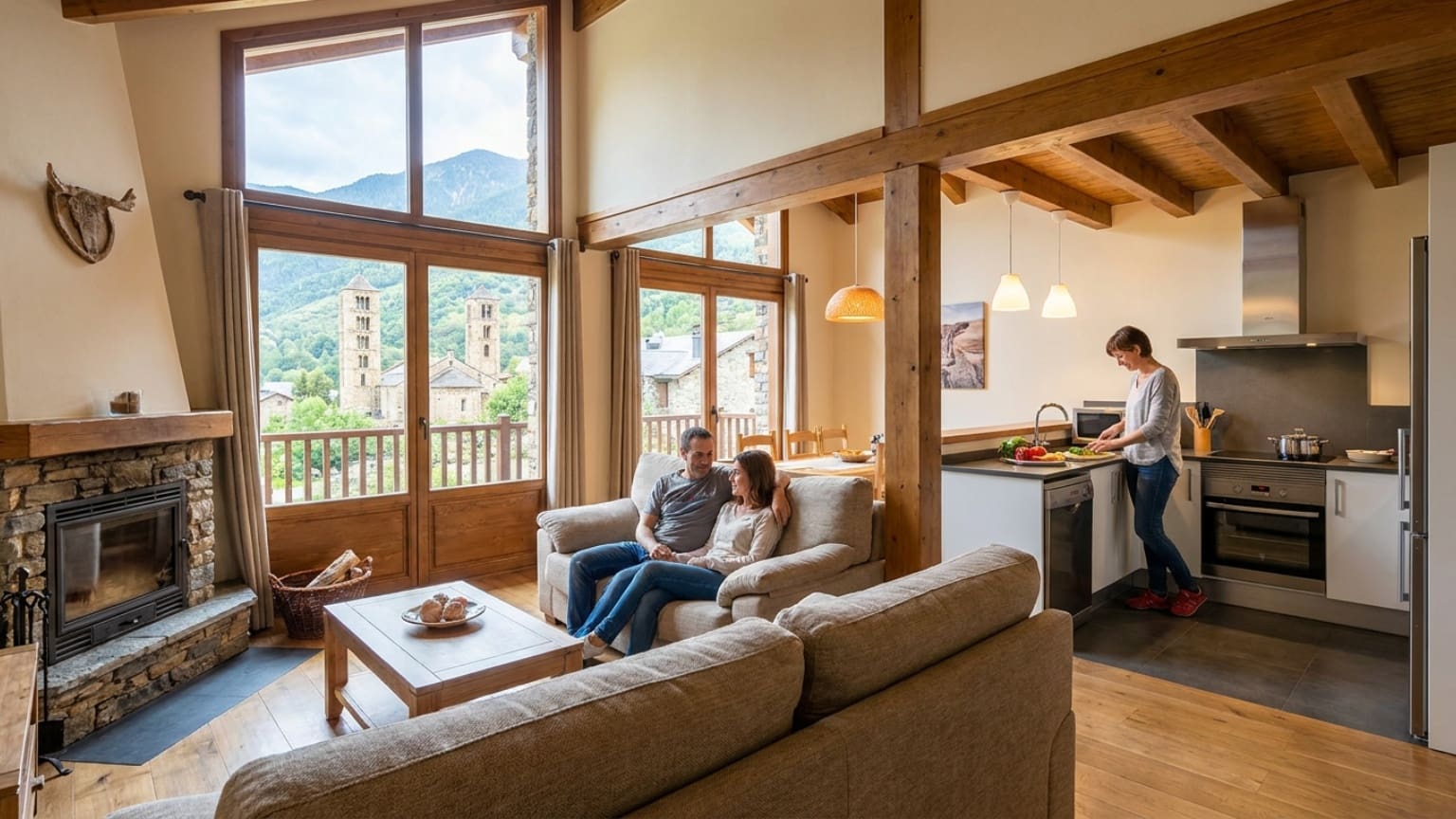 ¿Qué ofrece un apartamento rural en la Vall de Boí para una estancia cómoda?