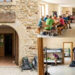 La naturaleza de un albergue para peregrinos