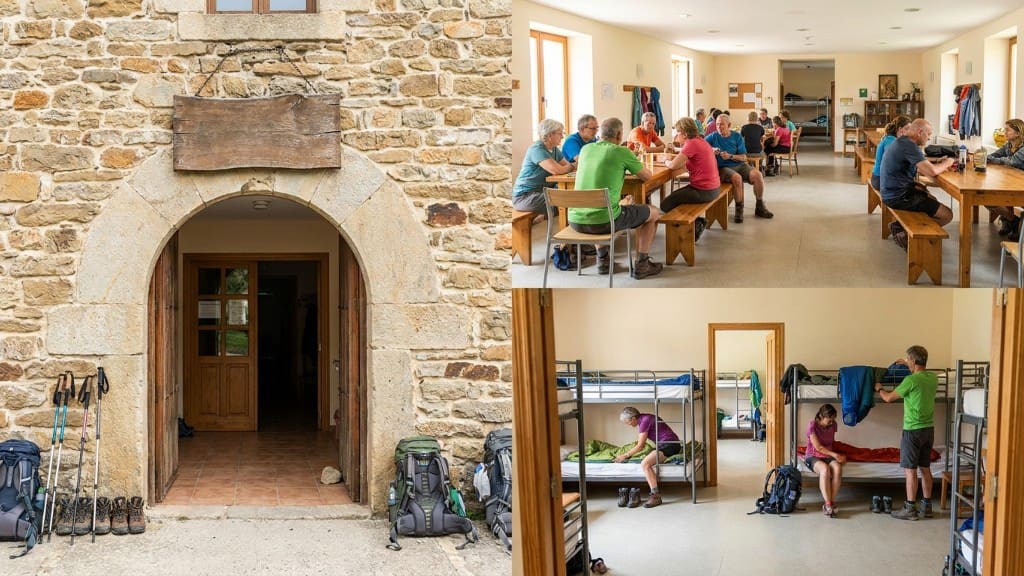 La naturaleza de un albergue para peregrinos