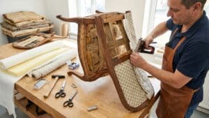 ¿Qué se necesita para tapizar el respaldo de una silla?