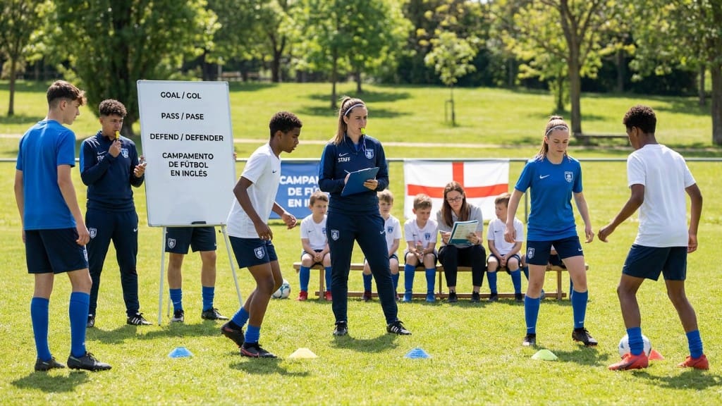 ¿Qué son los campamentos de fútbol en inglés?