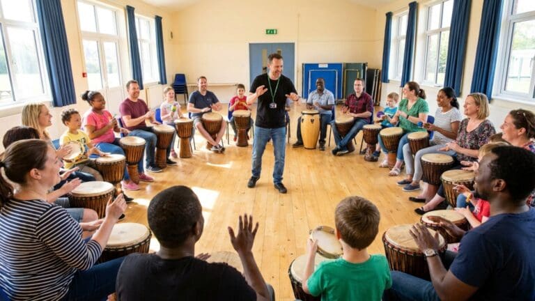 ¿Qué son los talleres de percusión y cómo benefician a las personas?