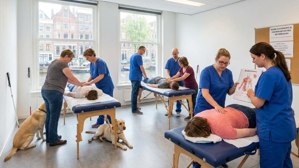 Oportunidades de carrera en masoterapia para personas con discapacidad visual