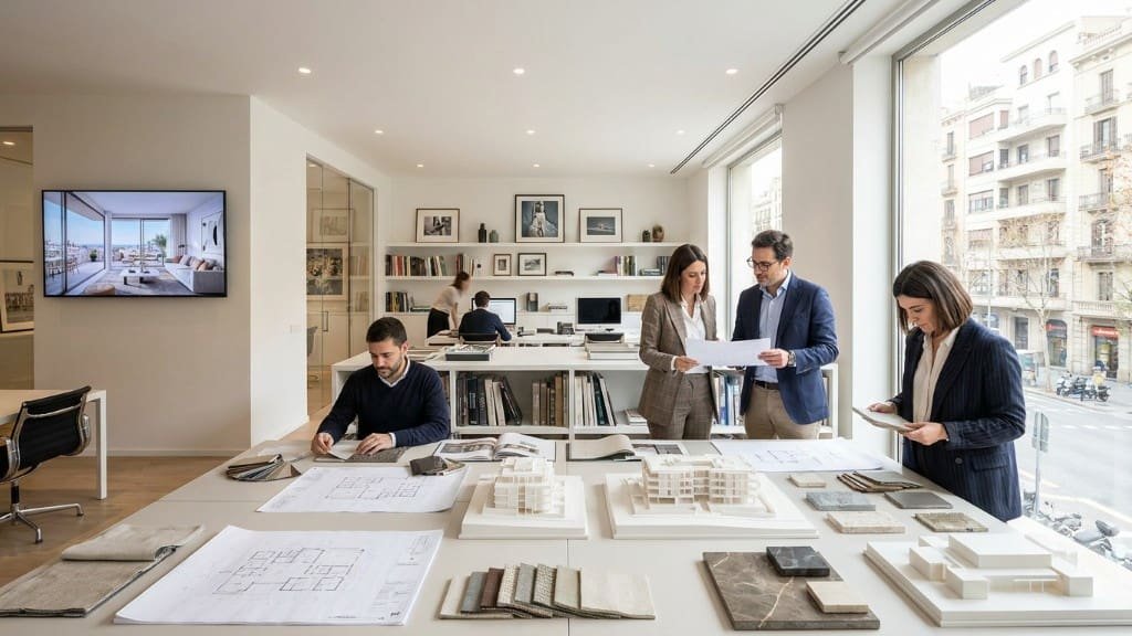 Proyecto de diseño de interiores residenciales exclusivos en Barcelona